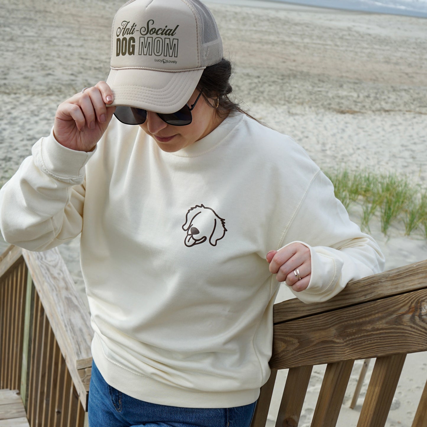 Anti-Social Dog Mom Midweight Sweatshirt