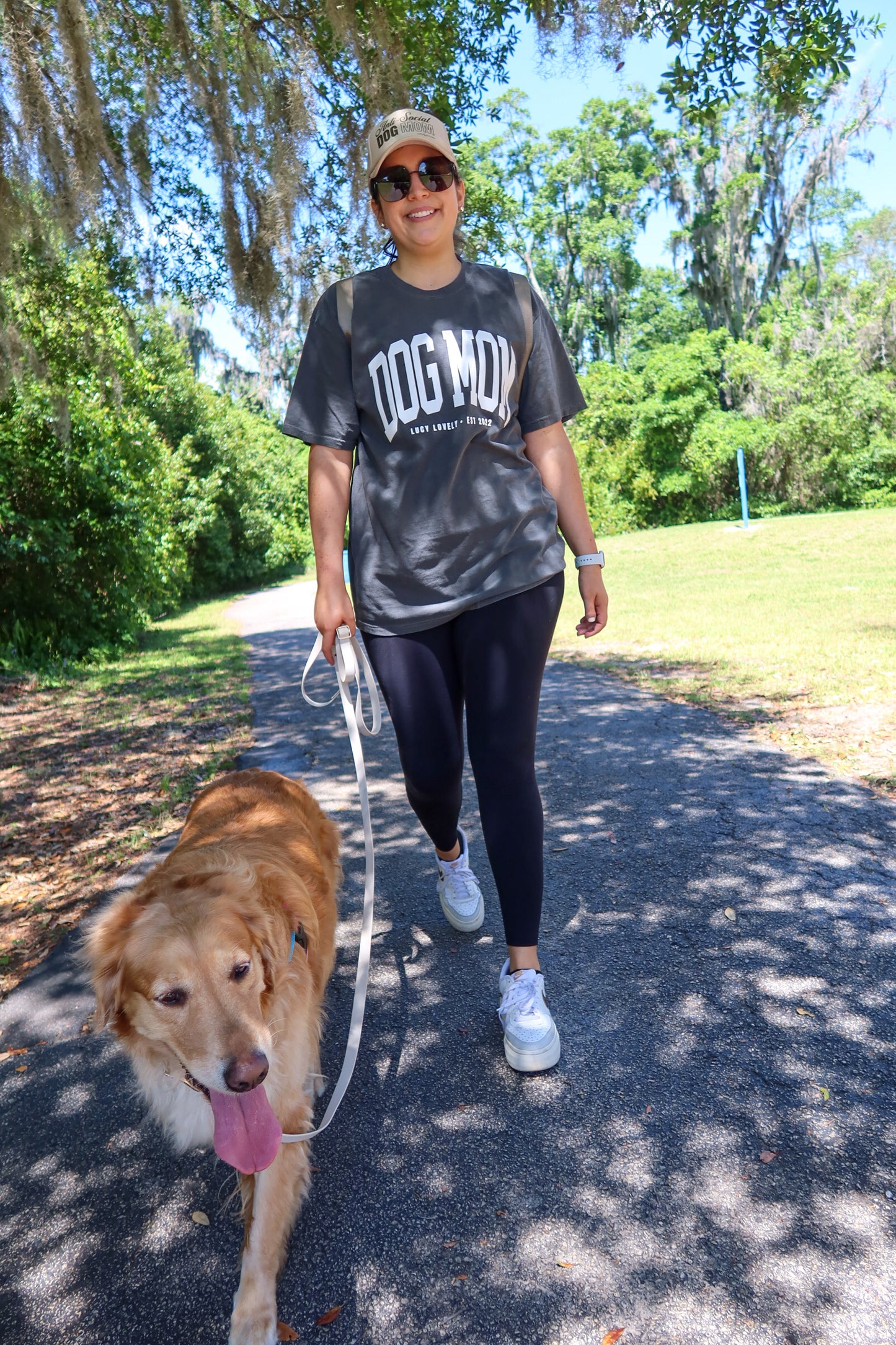 Varsity Dog Mom Puff Print Heavyweight T-Shirt