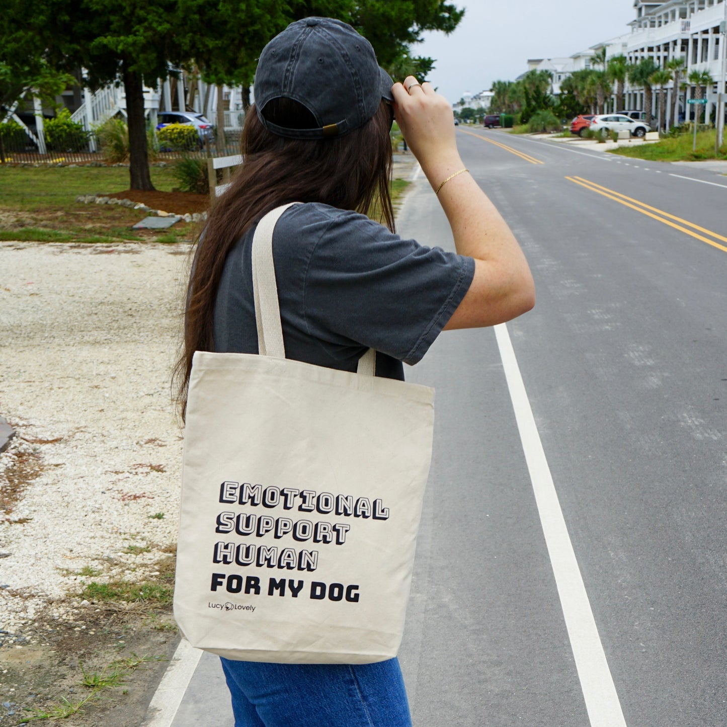 Emotional Support Human Canvas Tote Bag