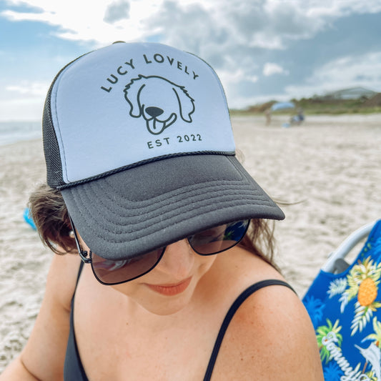 Pick your dog breed foam trucker hat - dog mom hat, dog person hat, golden retriever