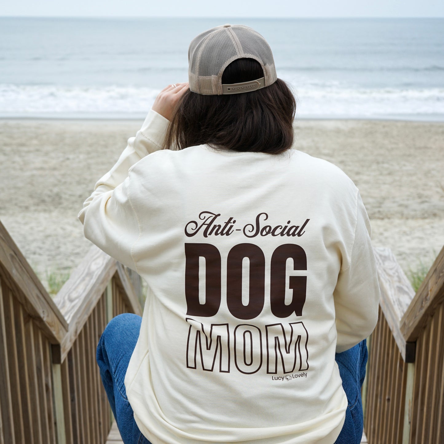 Anti-Social Dog Mom Midweight Sweatshirt