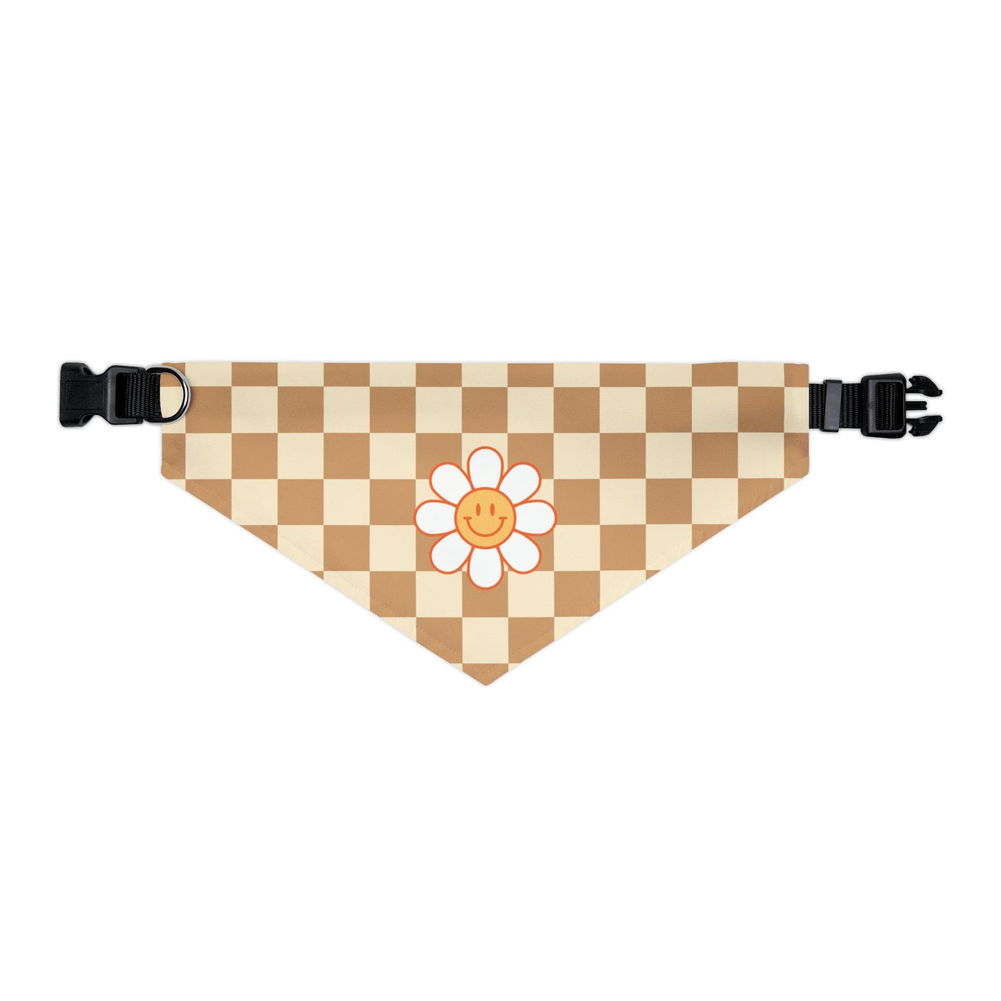 Checkered Smile Pet Collar Bandana