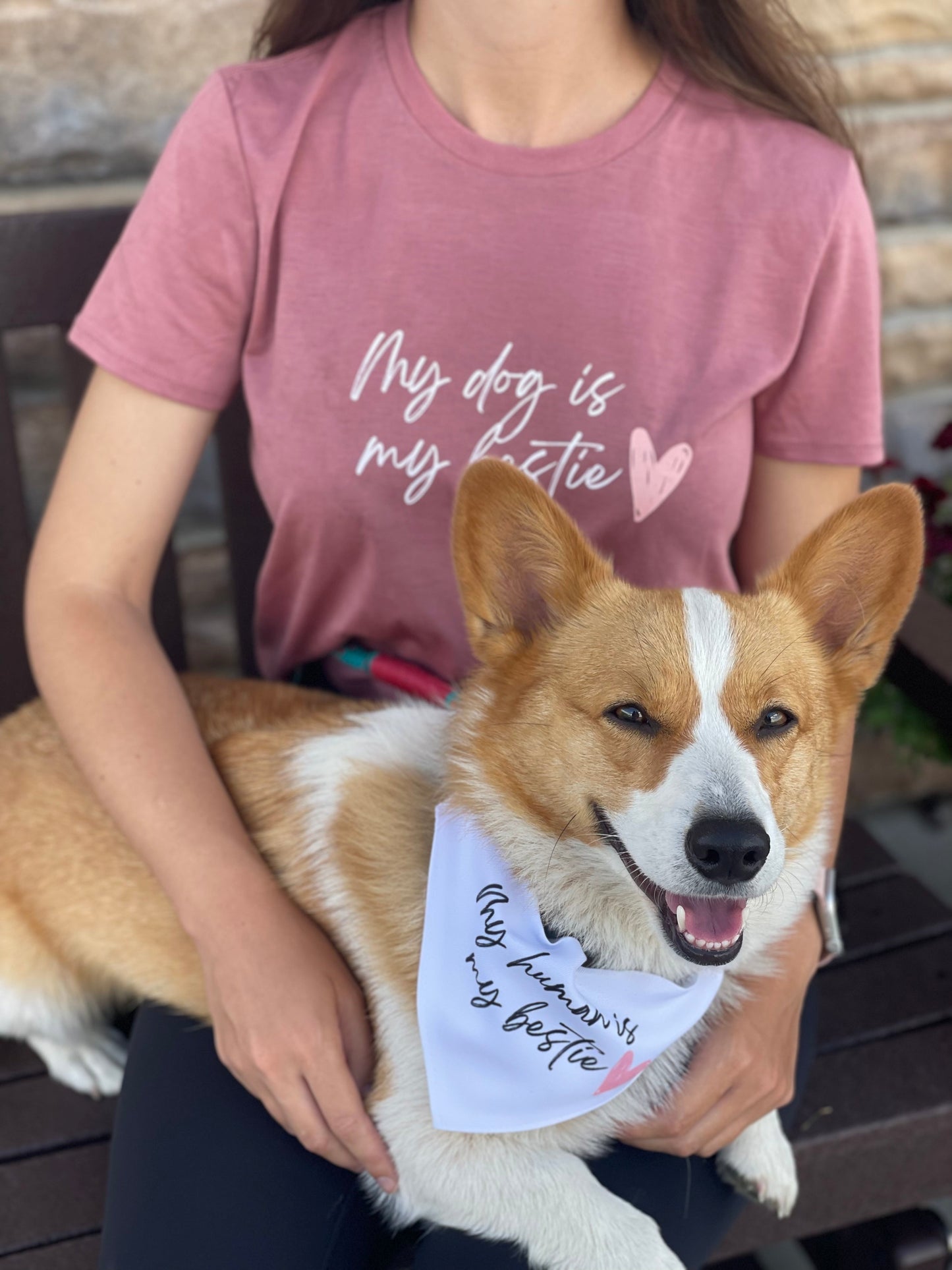 My Human is My Bestie Pet Collar Bandana