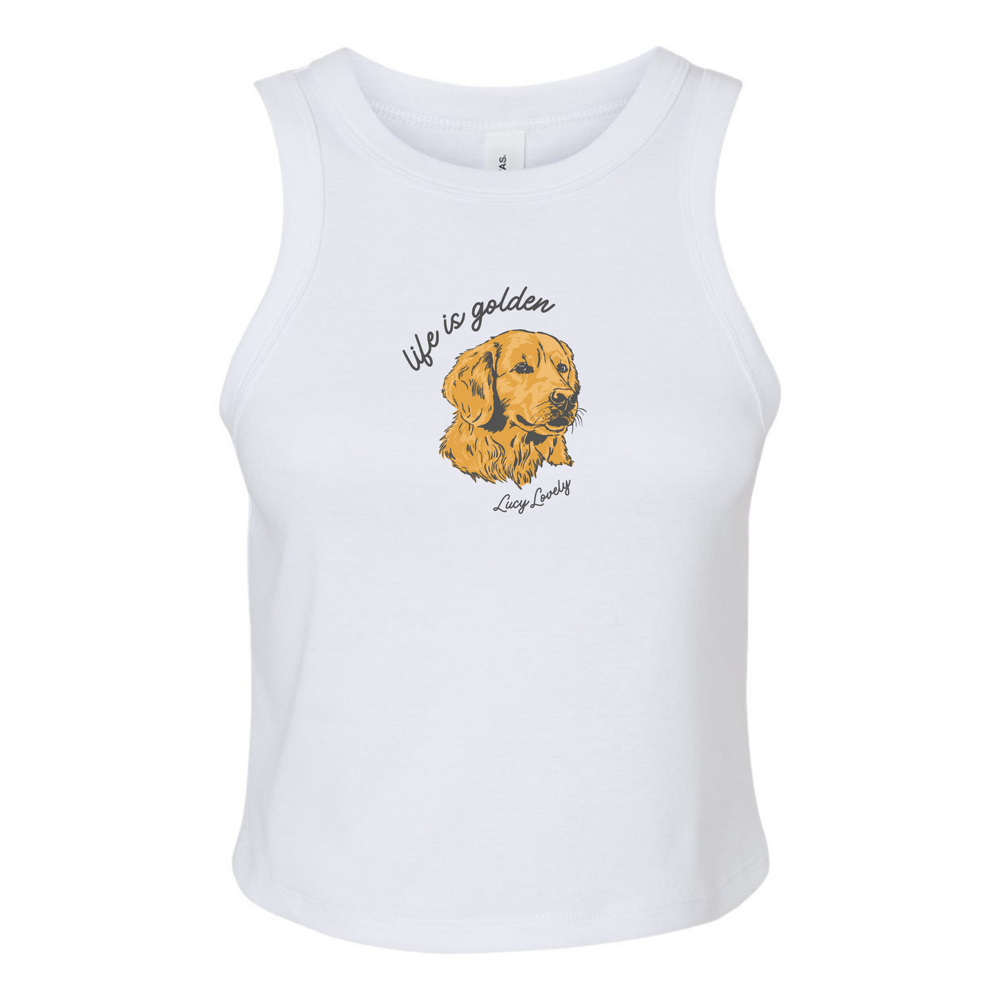 Life is Golden Cropped Tank