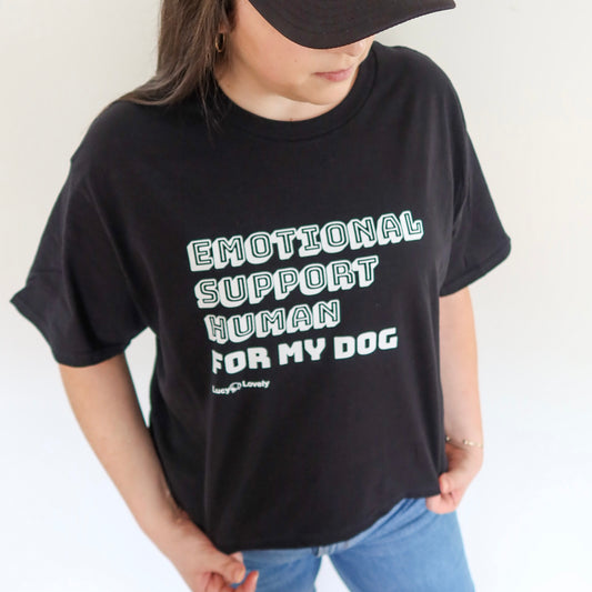 Emotional Support Human... Women’s Boxy Tee
