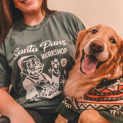 Santa Paws Unisex Heavyweight T-Shirt