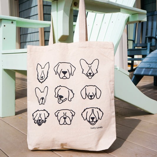 Dog Obsessed Canvas Tote Bag