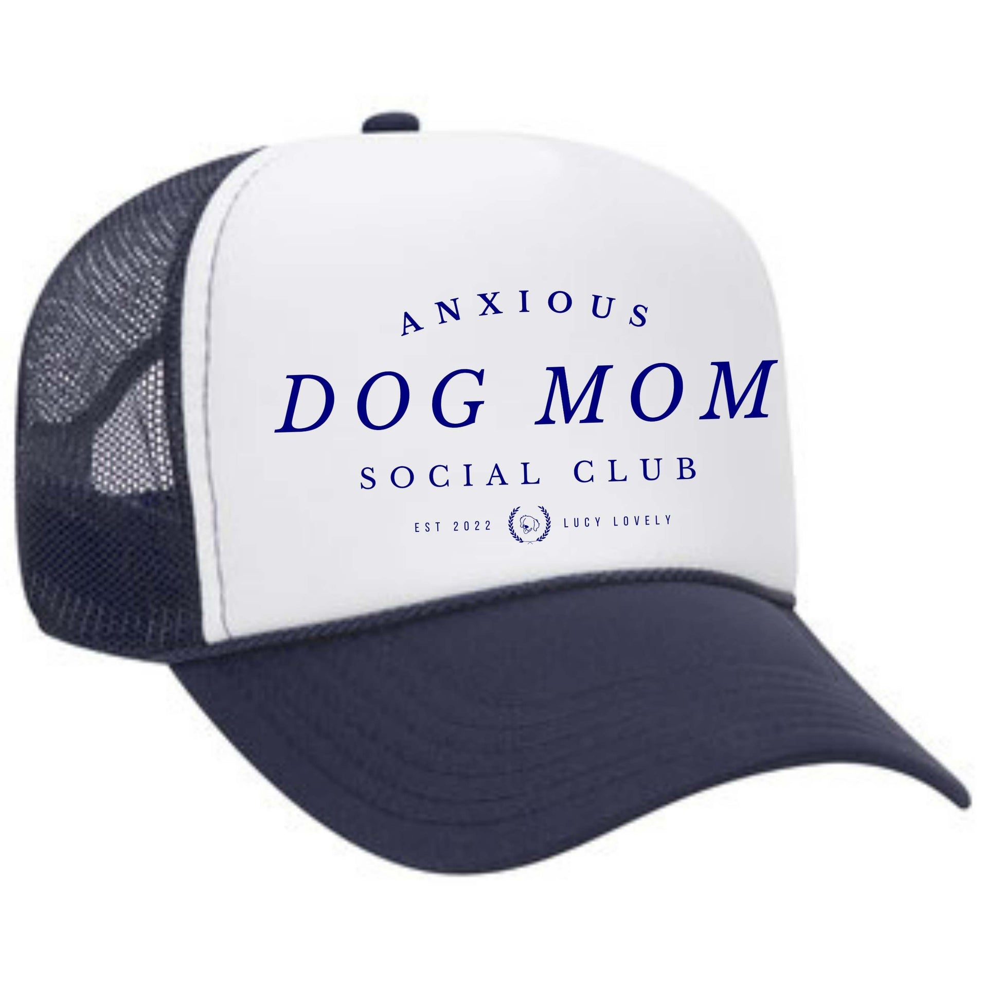 Anxious dog mom social club foam trucker hat, dog mom apparel, dog mom hat